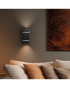 Vägglampa G9 – fyrkantig – svart – IP20 – 80×150 mm – utan ljuskälla
