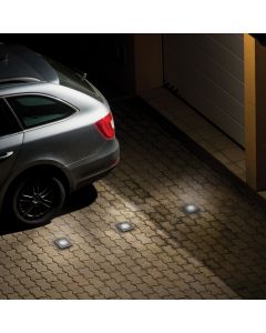 LED Markspot GU10 fyrkantig IP67 110x110x140 mm grå – med genomgående kabeldragning