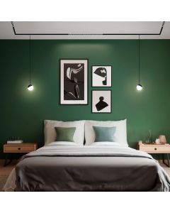 LED-klotpendel för 48V -skena 5W K3000 Ø100 mm – Svart