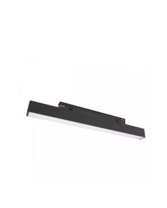 Avlång LED-skenarmatur 8W CCT 48V 304 mm dimbar Svart