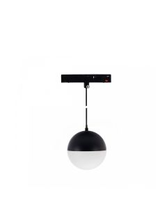 LED-globpendellampa för skena 10W K2700 48V Ø90 mm Svart
