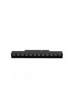 LED-gallerarmatur för skena 12W K4000 48V 220 mm Svart