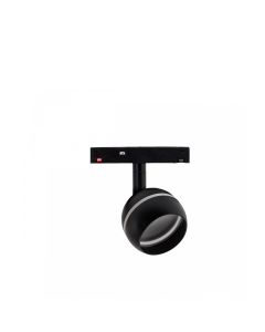 LED-global armatur med ring för skena 10W K2700 48V Ø90 mm Svart