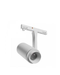 LED-skenspotlight med justerbar ljuskägla för smal skena 7W K3000 48V Vit