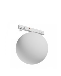 LED-globarmatur för smal skena 7W K3000 48V Ø100 mm Vit