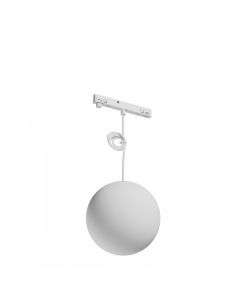 LED-globpendellampa för smal skena 7W K3000 48V Ø100 mm Vit