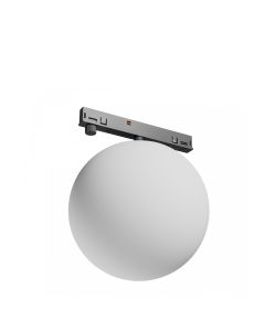 LED-globarmatur för smal skena 7W K3000 48V Ø100 mm Svart