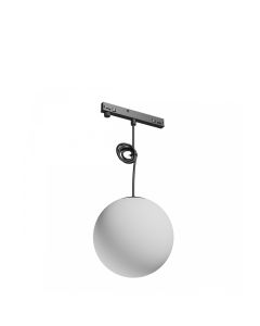 LED-globpendellampa för smal skena 7W K3000 48V Ø100 mm Svart