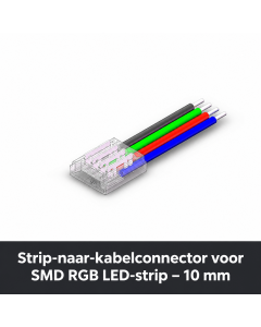 Rem-till-kabel-kontakt för SMD RGB LED-remsa – 10 mm