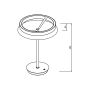 LED-bordslampa Ø33 cm | 24W | 2400 lumen | CRI90 | CCT 2700K-4000K | Vit – bild 2