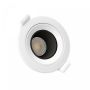 Infälld spotlight GU10 – rund – svart – vridbar – IP20 – Ø86×34 mm – utan ljuskälla