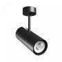 Utanpåliggande spotlight GU10 – svart – IP20 – 65×160×232 mm – utan ljuskälla
