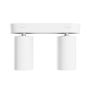 Utanpåliggande spotlight GU10 2 huvuden – vit – IP20 – 220×70×135 mm – utan ljuskälla – bild 2