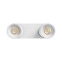 Utanpåliggande spotlight GU10 2 huvuden – vit – IP20 – 220×70×135 mm – utan ljuskälla – bild 3