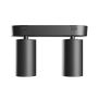 Utanpåliggande spotlight GU10 2 huvuden – svart – IP20 – 220×70×135 mm – utan ljuskälla – bild 3
