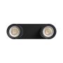 Utanpåliggande spotlight GU10 2 huvuden – svart – IP20 – 220×70×135 mm – utan ljuskälla – bild 4