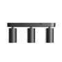 Utanpåliggande spotlight GU10 3 huvuden – svart – IP20 – 350×70×135 mm – utan ljuskälla – bild 3