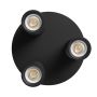 Utanpåliggande spotlight GU10 3 huvuden – rund – svart – IP20 – 220×134 mm – utan ljuskälla – bild 4