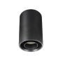 Utanpåliggande spotlight GU10 – rund – svart – vridbar – IP20 – 80×130 mm – utan ljuskälla