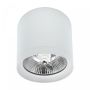 Utanpåliggande spotlight AR111 GU10 – rund – vit – bländfri – IP20 – 118×110 mm – utan ljuskälla