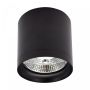 Utanpåliggande spotlight AR111 GU10 – rund – svart – bländfri – IP20 – 118×110 mm – utan ljuskälla