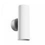 Vägglampa GU10 2 huvuden – rund – vit – IP20 – 55×160×90 mm – utan ljuskälla
