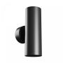 Vägglampa GU10 2 huvuden – rund – svart – IP20 – 55×160×90 mm – utan ljuskälla