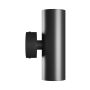 Vägglampa GU10 2 huvuden – rund – svart – IP20 – 55×160×90 mm – utan ljuskälla – bild 3