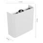 LED-vägglampa 2W CCT Upp/Ner IP54 Vit – bild 6