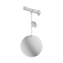 LED-globpendellampa för smal skena 7W K3000 48V Ø100 mm Vit – bild 4