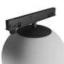 LED-globarmatur för smal skena 7W K3000 48V Ø100 mm Svart – bild 5
