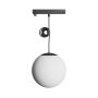 LED-globpendellampa för smal skena 7W K3000 48V Ø100 mm Svart – bild 2