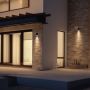 LED-fasadlampa fyrkantig med ljusring 18W CCT IP54 svart – bild 2