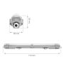 Vattentät LED Armatur 60cm Grå 1x T8 G13 IP65 – bild 6