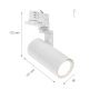 3-fas skena spotlight GU10 vit – 56,5×121×172 mm – bild 2