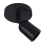 Utanpåliggande spotlight GU10 – svart – IP20 – 120×145 mm – utan ljuskälla
