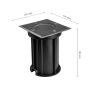 LED Markspot GU10 fyrkantig IP67 110x110x140 mm grå – med genomgående kabeldragning – bild 4