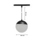 LED-klotpendel för 48V -skena 5W K3000 Ø100 mm – Svart – bild 5