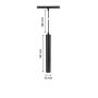 LED-pendellampa för 48V -skena 12W K3000 25° – Svart – bild 5