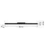 Avlång LED-skenarmatur 22W K3000 48V 902 mm Svart – bild 5