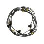 Ljusslinga 5 meter med 10× E27-sockel – IP44 – svart – utan lampor