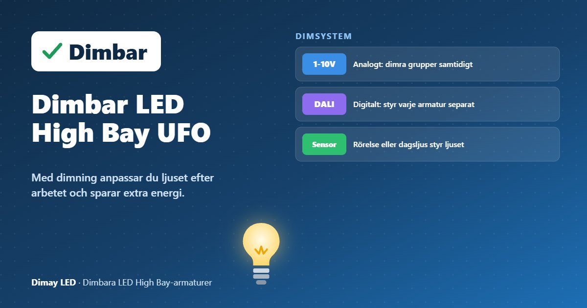 Infografik: Dimbar LED High Bay UFO