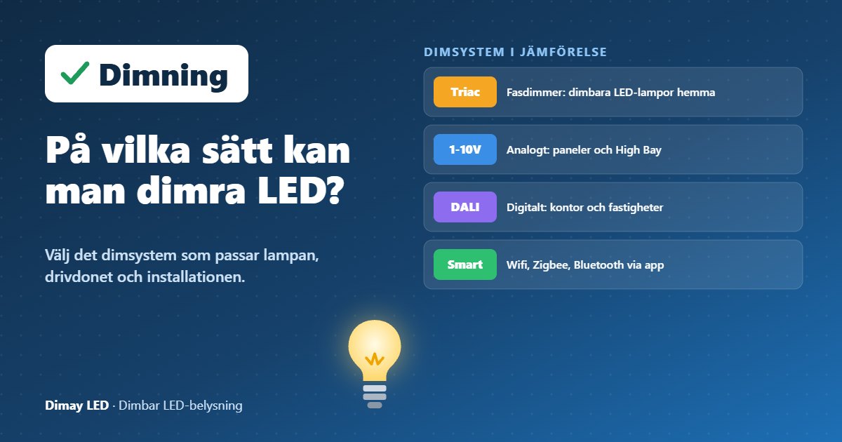 Infografik: På vilka sätt kan man dimra LED?