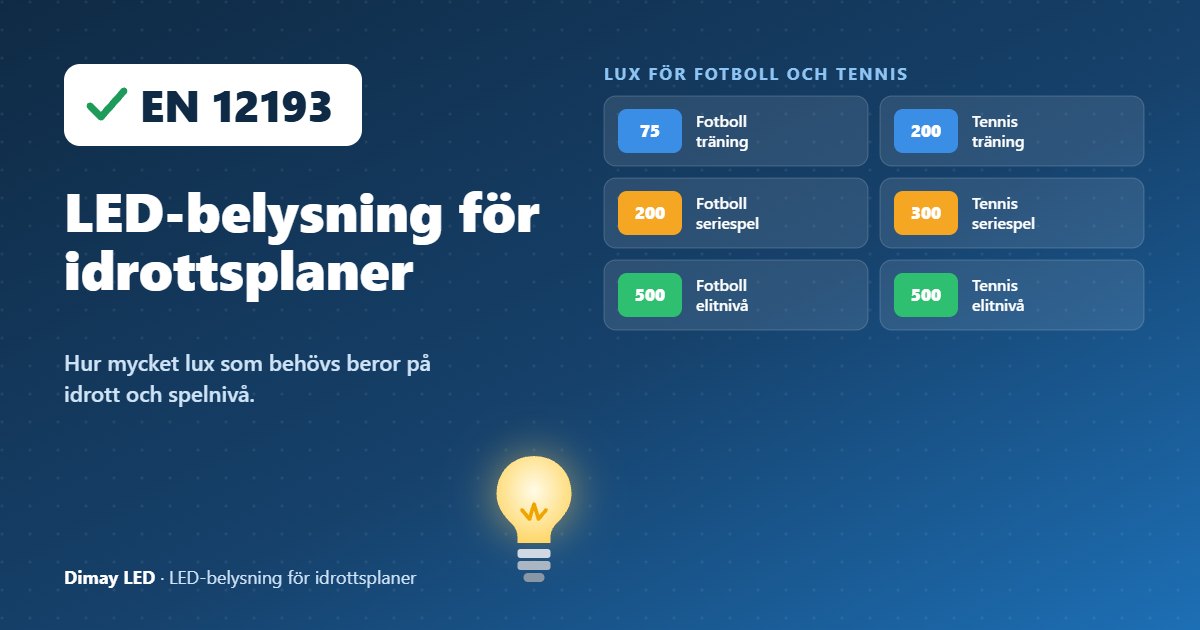 Infografik: LED-belysning för idrottsplaner