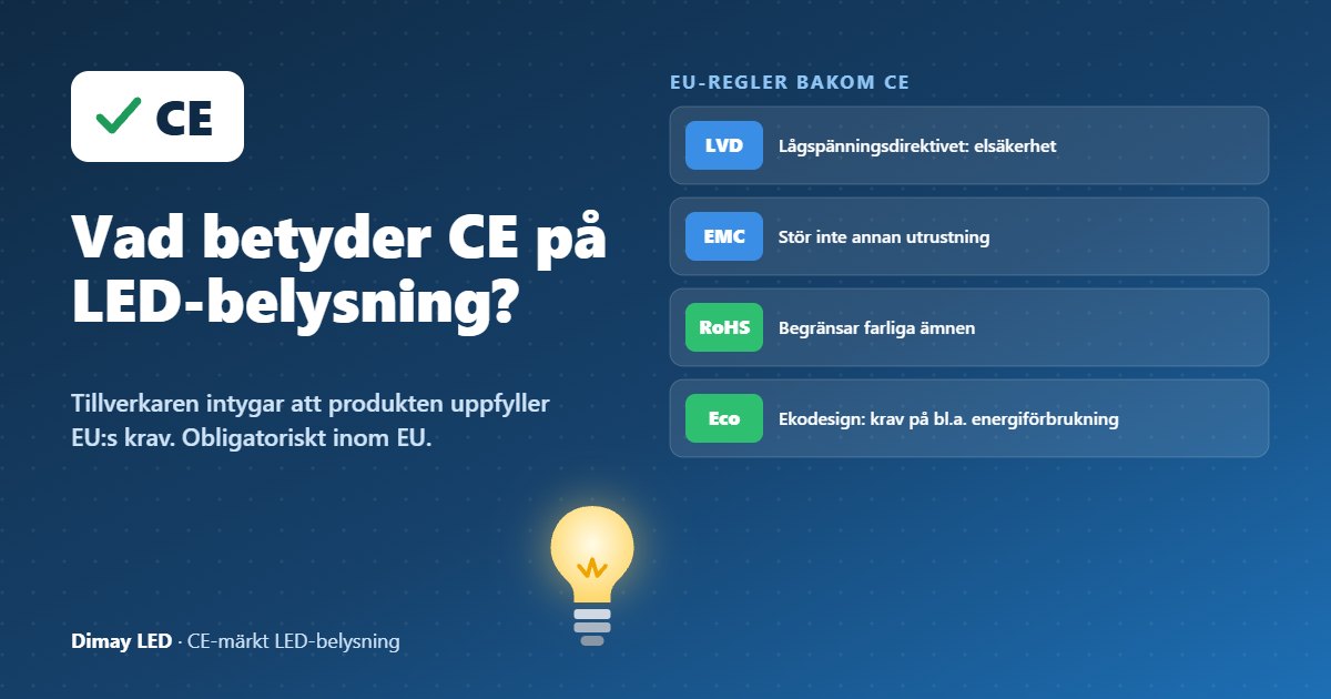 Infografik: Vad betyder CE på LED-belysning?